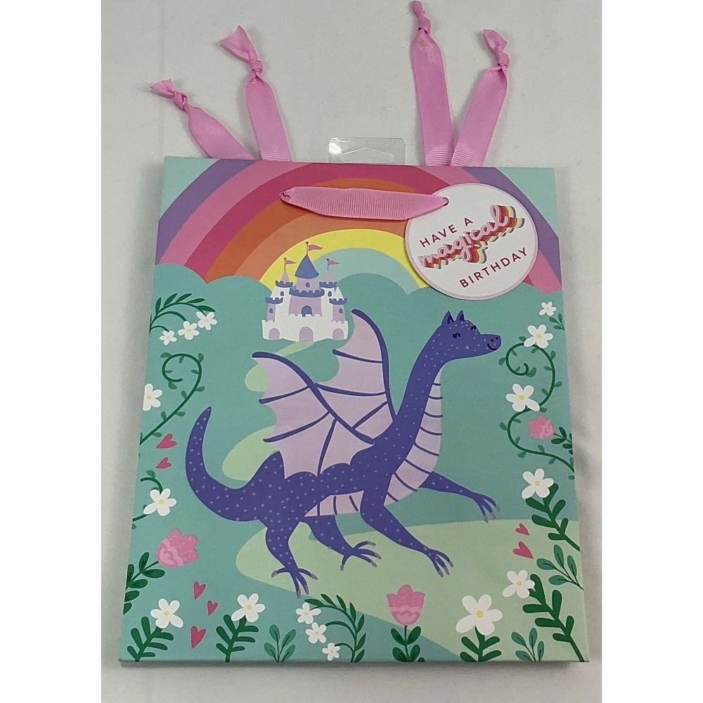 Lot of 12 Spritz Dragon Castle Rainbow Birthday Gift Bags Party Favor